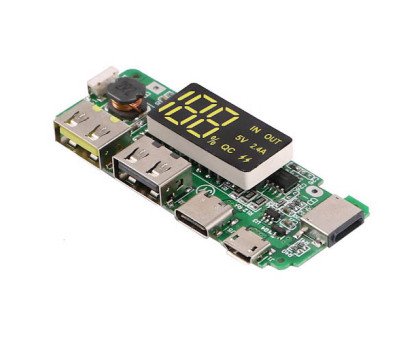 Контролер зарядки Li-ion батарей 18650 для Power Bank РК-дисплей 2xUSB, H961-U 4.0