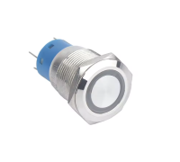 Кнопка антивандальна GQ16F-11EZ/N біла підсв. 12-24V AC/DC rev.3