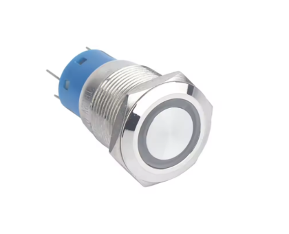 Кнопка антивандальная GQ16F-11EZ/N белая подсветка 12-24V AC/DC rev.3