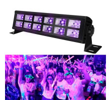 Светодиодная панель УФ 12LED 36Вт 27см Диско стробоскоп цветомузыка DMX512