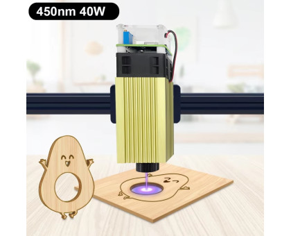 Потужний лазер для різання гравіювання 40Вт 450нм LT-40W-A-Gold