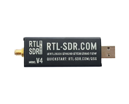 Плата приймач SDR, 500кГц-1.76ГГц, АЦП 8біт, RTL2832U R820T2, RTL-SDR V4