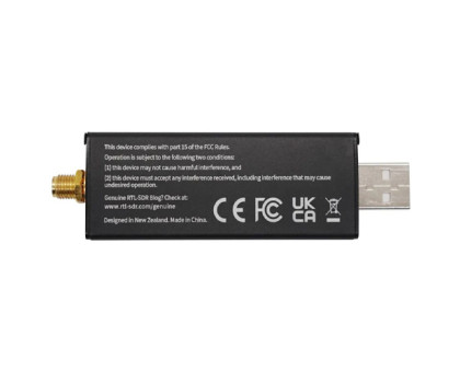 Плата приймач SDR, 500кГц-1.76ГГц, АЦП 8біт, RTL2832U R820T2, RTL-SDR V4