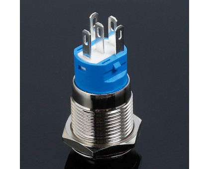 Кнопка антивандальная GQ16F-11EZ/N белая подсветка 12-24V AC/DC rev.3