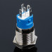 Кнопка антивандальная GQ16F-11EZ/N белая подсветка 12-24V AC/DC rev.3