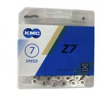 Ланцюг велосипедний KMC Z7 116 ланок 7 швидкостей, нікельована з замком
