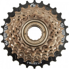 Кассета трещотка Shimano MF-TZ500 7 звезд, 14.16.18.20.22.24.28Т, коричневый