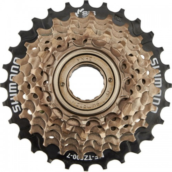 Касета трещітка Shimano MF-TZ500 7 зірок, 14.16.18.20.22.24.28Т, коричневий