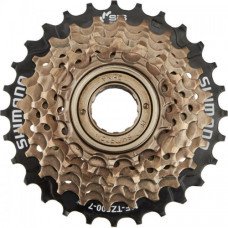 Касета трещітка Shimano MF-TZ500 7 зірок, 14.16.18.20.22.24.28Т, коричневий