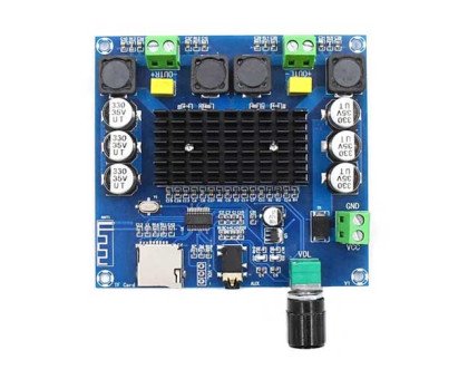 Аудио усилитель мощности звука 2х100Вт с Bluetooth и MicroSD, TDA7498