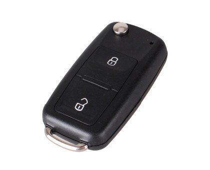 Выкидной ключ, корпус под чип, 2кн, Volkswagen, HU66
