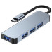 USB 3.1 Type-C хаб розгалужувач на 4x USB 3.0/USB 2.0, BC1.2 Type-C для живлення