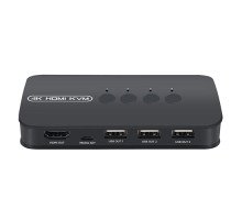 KVM свіч перемикач, 4 порта, HDMI USB, кнопка