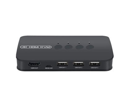 KVM свич переключатель, 4 порта, HDMI USB, кнопка