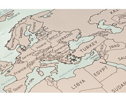 Скретч карта мира Scratch World Map на английском языке