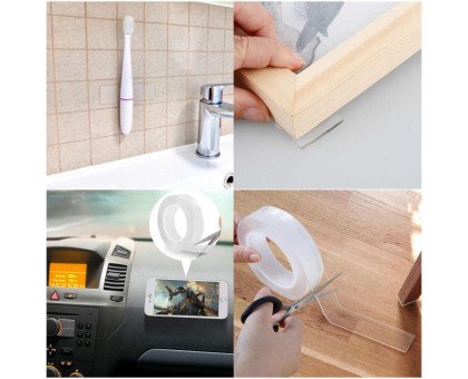 Двухсторонняя клейкая лента многоразовая 3 метра  Ivy Grip Tape, крепежная лента