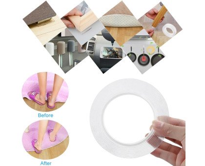 Двухсторонняя клейкая лента многоразовая 3 метра  Ivy Grip Tape, крепежная лента
