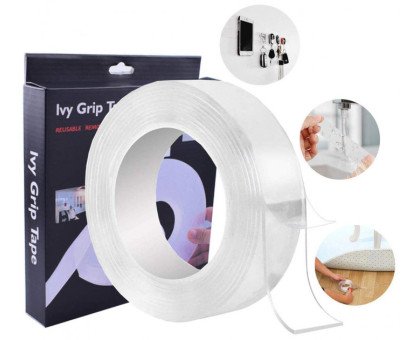 Двухсторонняя клейкая лента многоразовая 3 метра  Ivy Grip Tape, крепежная лента