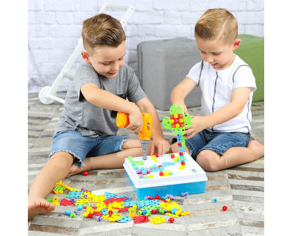 Детский развивающий конструктор Tu Le Hui Creative Puzzle 4в1 чемодан 193 детали