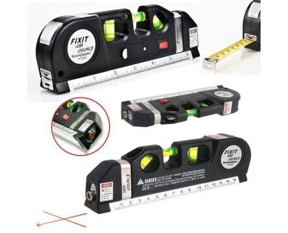 Лазерный уровень с рулеткой LV03, 4в1 Fixit