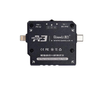 USB тестер діагностики роз'ємів живлення Type-C і Lightning, QianLi iBridge A3