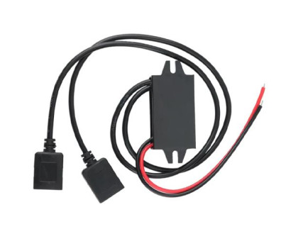 Перетворювач напруги 12В-5В 3А 2xUSB, прихована проводка авто