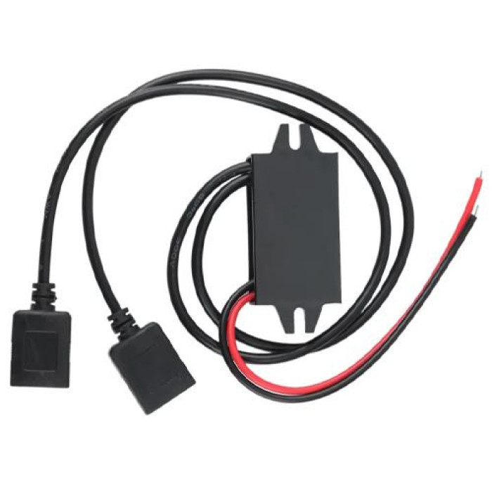 Перетворювач напруги 12В-5В 3А 2xUSB, прихована проводка авто