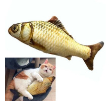 Мягкая игрушка рыба Карп 40см для кошек кота с кошачьей мятой
