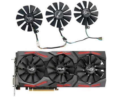Вентиляторы 3шт 87мм 12В FDC10U12S9-C FDC10H12S9-C ASUS GTX 980 Ti R9 390X