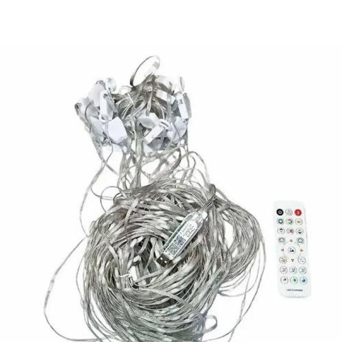 Гірлянда світлодіодна кольорова Штора з Bt і ДК 400LED 3.2 х 2м, SFK-08