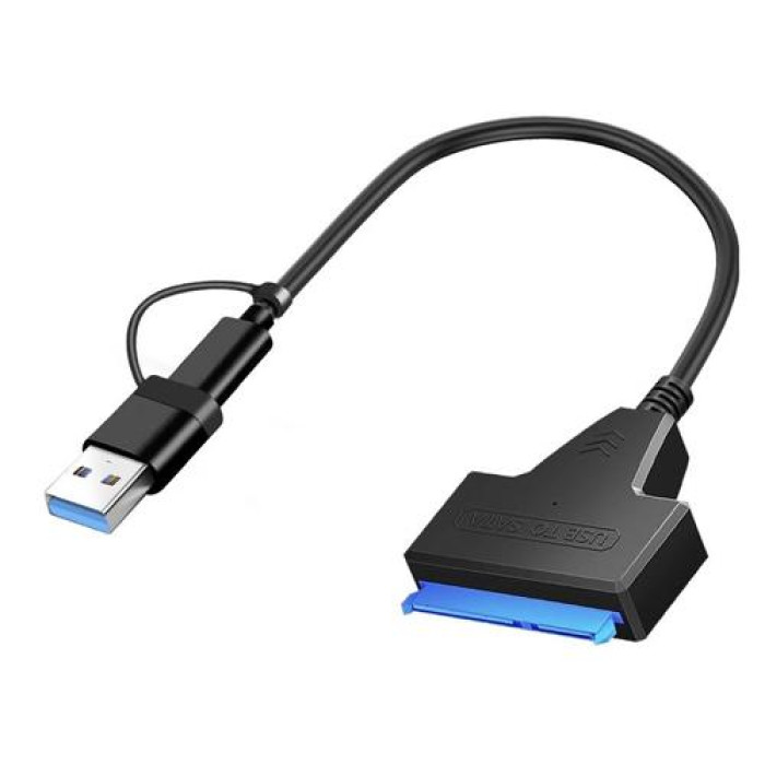 Переходник USB 3.0/USB-C - SATA 2.5 для жесткого диска HDD SSD до 5Гбит/с