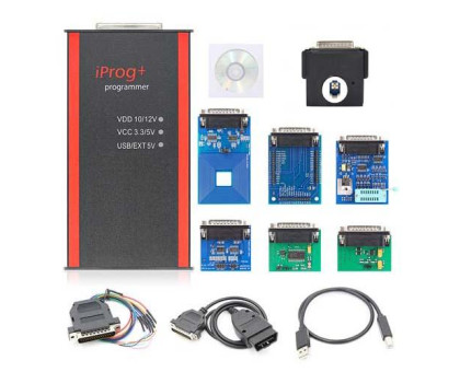 iProg+ v84 OBD2 программатор ЭБУ ECU автомобилей + 7 адаптеров