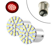 2x LED 1157 BAY15D P21 лампа в автомобиль, 22 SMD, красный
