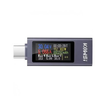 USB тестер тока напряжения мощности энергии 4-30В 0-12А, Type-C, KWS-2302C