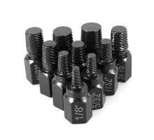 Набор бит-экстракторов 10шт, 1/8-13/22 для извлечения поврежденных болтов, сталь