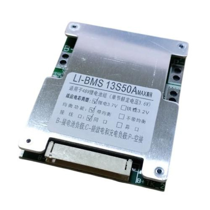 BMS контролер 13S 50А плата заряду захисту 13х Li-ion 48В з балансиром