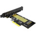 Адаптер перехідник SSD M.2 NVMe ключ M на PCIe 4.0 3.0 X16 X8 X4, Jeyi SK4