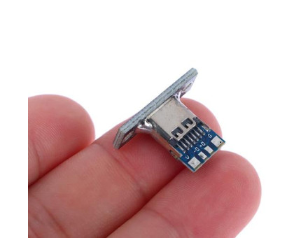 Роз’єм USB Type-C 3.1 4pin, мама, монтажний, для зарядки і живлення