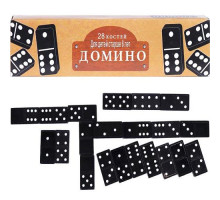 Настольная игра Домино, 28 костей, черные, пластик