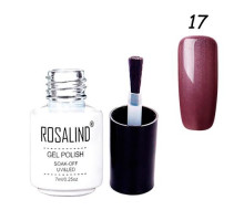 Гель-лак для ногтей маникюра 7мл Rosalind, шиммер, 17 темный пион