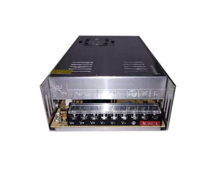 Блок живлення металевий 12В 25А 300Вт, 3-кан для LED-стрічок CCTV, UAlectric