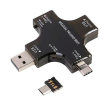 USB тестер струму напруги з Bluetooth, Type-C MicroUSB, Atorch J-7C