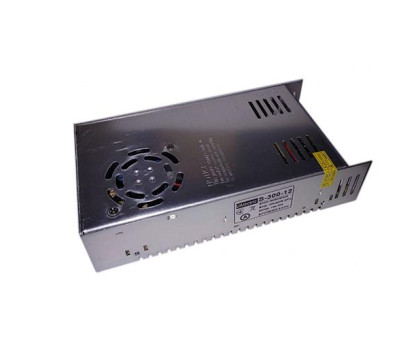 Блок питания металлический 12В 25А 300Вт, 3-кан для LED-лент CCTV, UAlectric