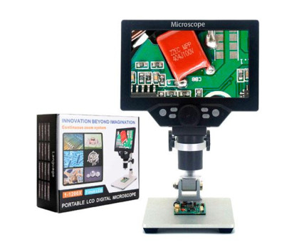 Мікроскоп цифровий з 7 РК на штативі, 3000мАг, MicroSD, 12Мп, 1-1200X, G1200