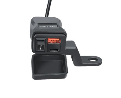 Зарядное устройство USB Type-C 50Вт SAE IP66, на руль мотоцикла