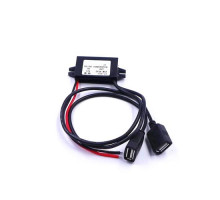 Преобразователь напряжения 12В-5В 3А 2xUSB, скрытая проводка авто