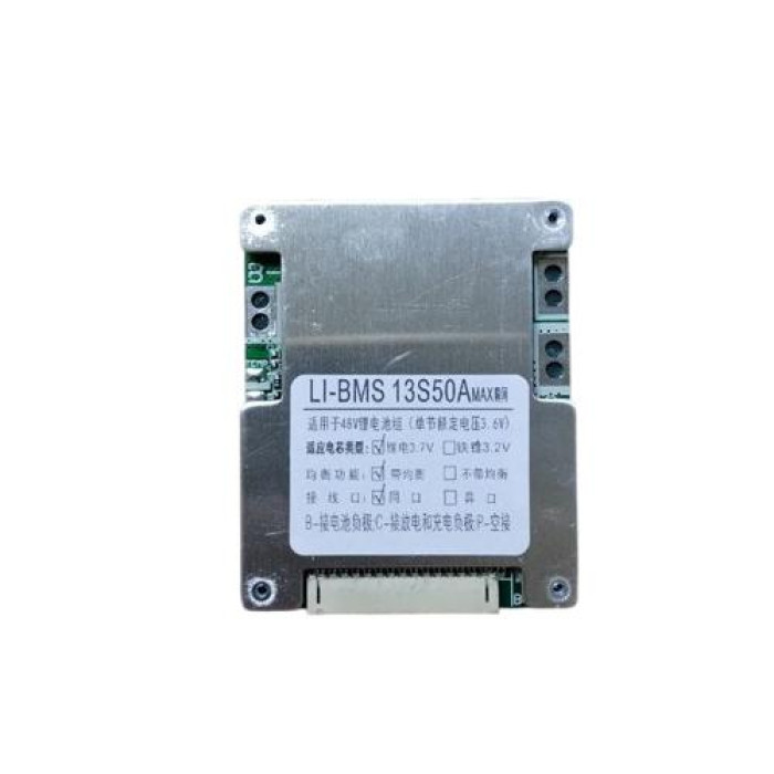 BMS контролер 13S 50А плата заряду захисту 13х Li-ion 48В з балансиром