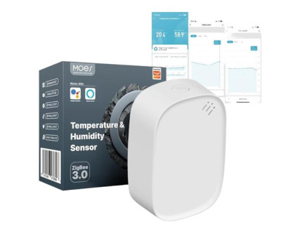 Датчик температури і вологості для розумного будинку Zigbee, ZSS-S01-TH-C-MS