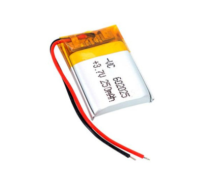 Акумулятор 602025 Li-pol 3.7В 250мАг для RC моделей GPS MP3 MP4