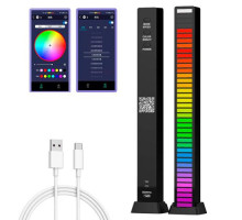 Светильник музыкальный эквалайзер 40 LED с Bluetooth АКБ, D-09-RGB